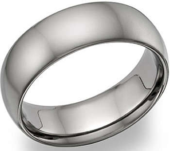 ***ELEGANT!!*** SOLID TITANIUM MEN'S BAND RING NEW!!