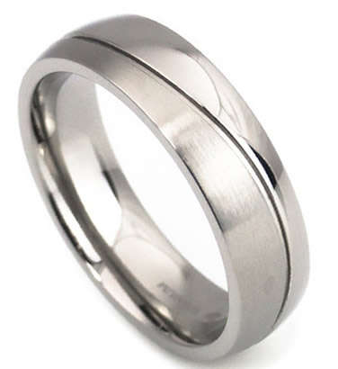 ***ELEGANT!!*** SOLID TITANIUM MEN'S BAND RING NEW!!