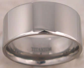 SOLID TITANIUM MEN'S BAND RING NEW!!
