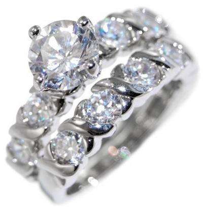 CLASSIC ENGAGEMENT BRILLIANT "WEDDING RING SET"
