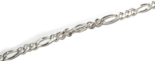 Solid Sterling Silver ITALIAN Figaro Link Chain!