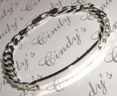 UNISEX!! STERLING SILVER ID BRACELET!