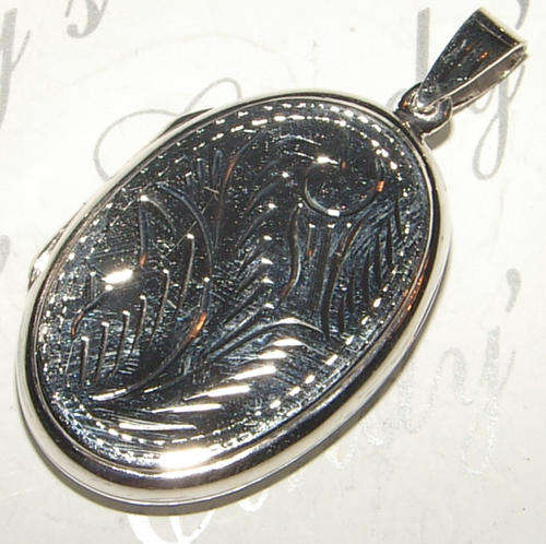 Sterling Silver Engraved Locket