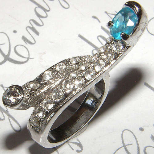 EXTREMELY BLING!!!  TOPAZ CZ and  Rhinestone Crystal Bling-Ring!