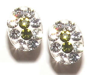 CUTE CRYSTAL STERLING SILVER STUD EARRINGS!