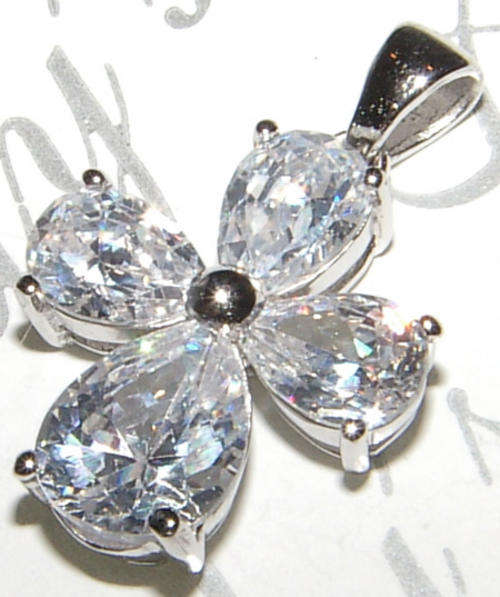 SWEET CUBIC ZIRCONIA CROSS PENDANT - STUNNING ITEM!