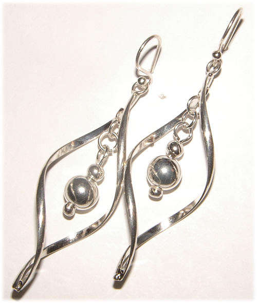 STERLING SILVER DANGLING EARRINGS