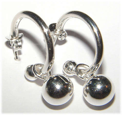 STERLING SILVER HOOP 'PRETTY WOMAN' EARRINGS