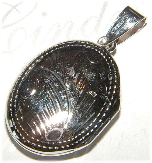 Sterling Silver Engraved Locket