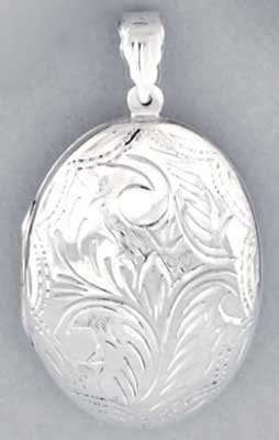 Sterling Silver Engraved Locket