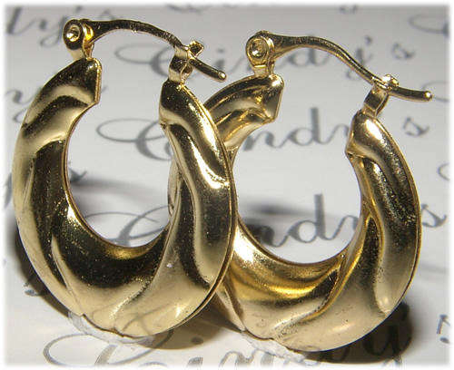 Fashion Jewellery - Fancy GP Creole Hoop Earrings
