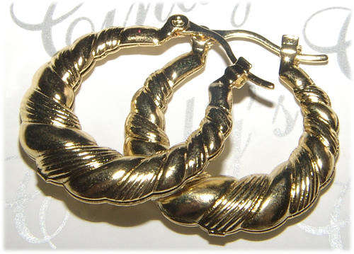 Fashion Jewellery - Fancy GP Creole Hoop Earrings