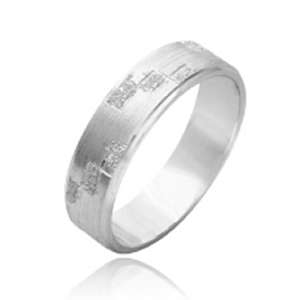 SOLID .925 STERLING SILVER UNISEX DIAMOND CUT RING-- NEW!!