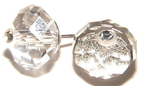 10mm ROUND CUT LUCITE BEAD EARRING STUDS