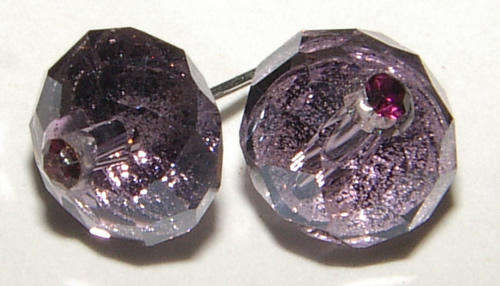 10mm ROUND CUT LUCITE BEAD EARRING STUDS