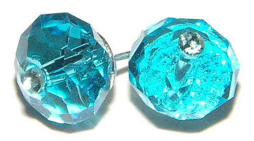 10mm ROUND CUT LUCITE BEAD EARRING STUDS