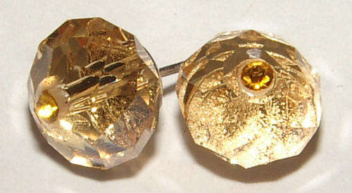 10mm ROUND CUT LUCITE BEAD EARRING STUDS