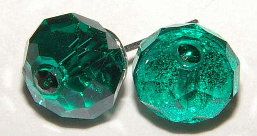 10mm FANCY CUT GLASS CRYSTAL EARRING STUDS