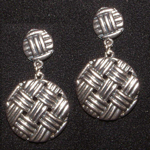 BURNISHED SILVER DANGLING EARRINGS!