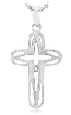 STUNNING STERLING SILVER CROSS PENDANT