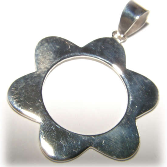Beautiful Silver Pendant FLOWER POWER!!!