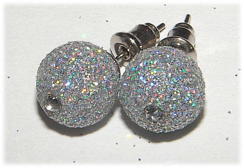 WOAW!!!! - 10.5mm ***GLITTERBALL*** EARRINGS!