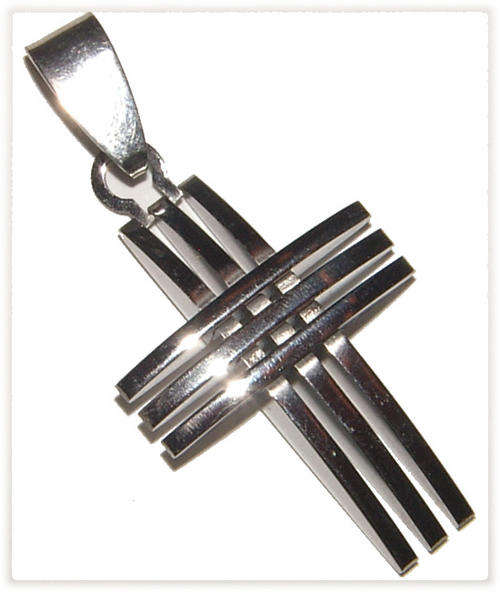 MODERN UNISEX STAINLESS STEEL CROSS