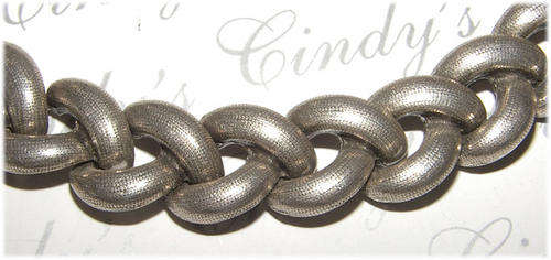 STUNNING THICK BURNISHED SILVER CHAIN!