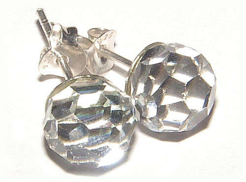 4.5mm GENUINE SWAROVSKI CRYSTALS IN SOLID STERLING SILVER STUD EARRINGS