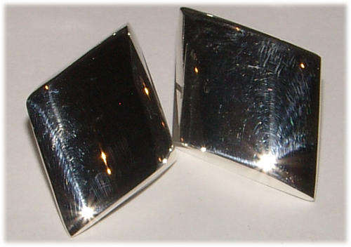 ***NEW!!*** HUGE FANCY SHAPE SOLID STERLING SILVER STUD EARRINGS!