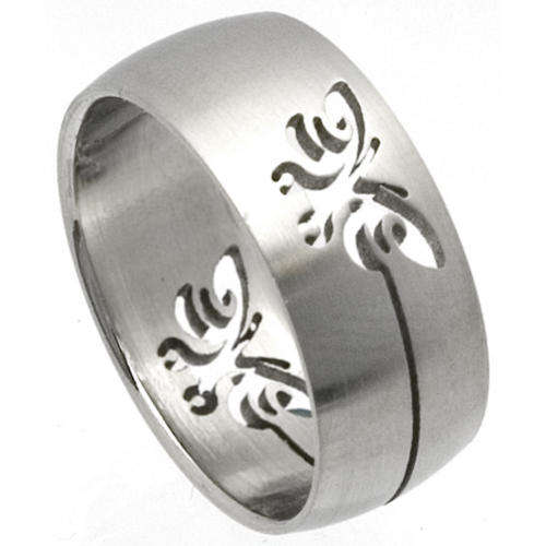 SOLID STAINLESS STEEL BAND RING NEW ***SMALL SIZE***!!