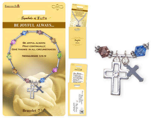 **UNIQUE ITEM** BE JOYFUL ALWAYS - Bracelet with Post Card!