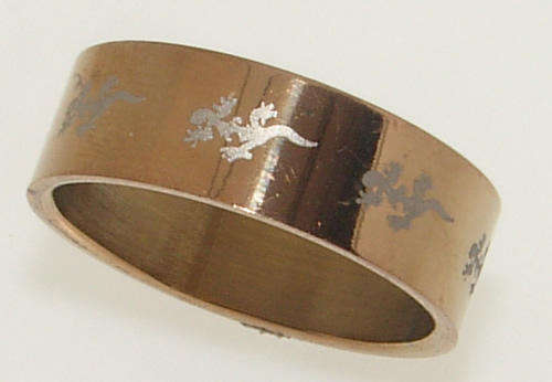 NEW ROSE GOLD OVER STAINLESS STEEL BAND RING - NEW!!