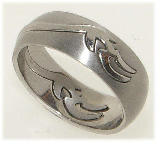 SOLID STAINLESS STEEL PUZZLE BAND RING NEW!!