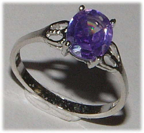 ***SWEET*** SPARKLING LAVENDER TANZANITE CZ RING!