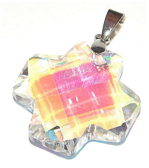 SPARKLING RAINBOW CRYSTAL--- CROSS PENDANT