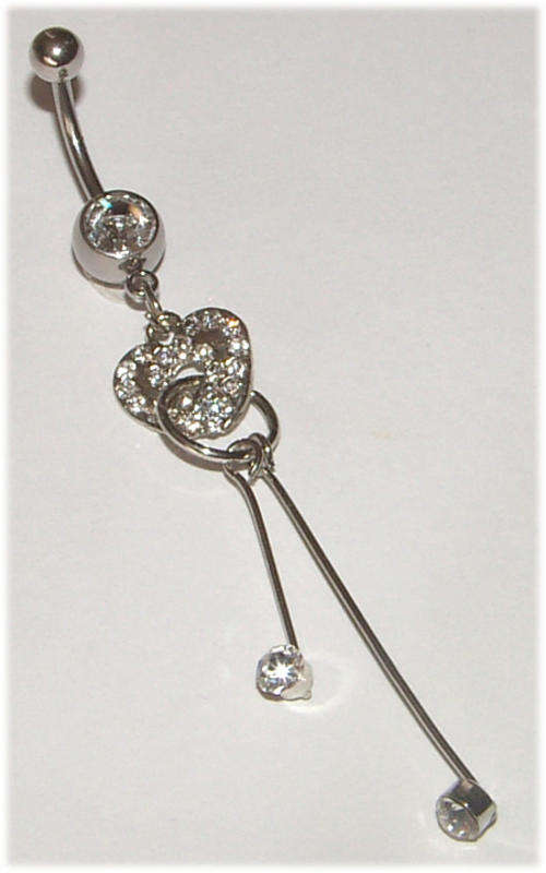 Crystal Dangling Naval Jewellery!