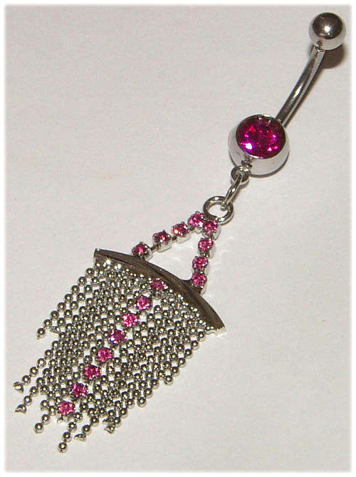 Crystal Dangling Naval Jewellery!