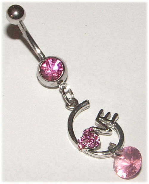 Crystal Dangling Naval Jewellery!