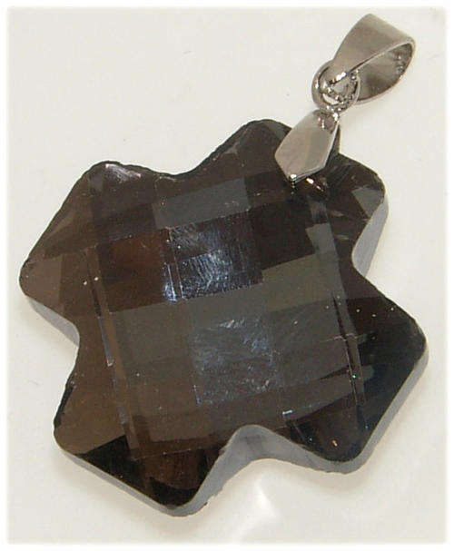 SPARKLING BLACK CRYSTAL--- CROSS PENDANT