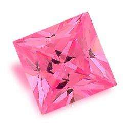 ***CUBIC ZIRCONIUM!! *** PINK ICE SQUARE CUT  -  1.14cts!!