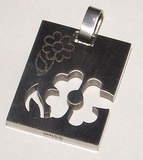 MODERN  STAINLESS STEEL  PENDANT WITH FLOWER DESIGN