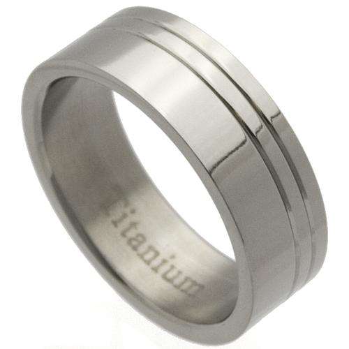 ***ELEGANT!!*** SOLID TITANIUM MEN'S BAND RING NEW!!