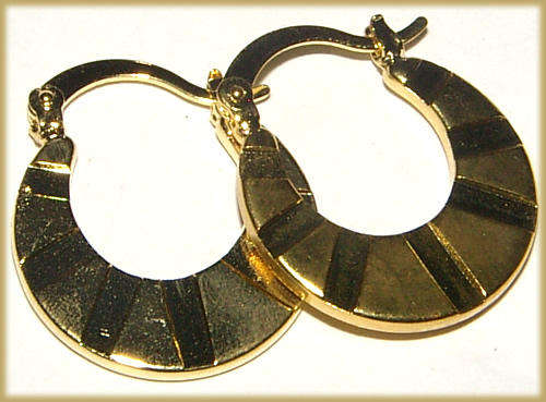 Fashion Jewellery - Fancy GP Creole Hoop Earrings