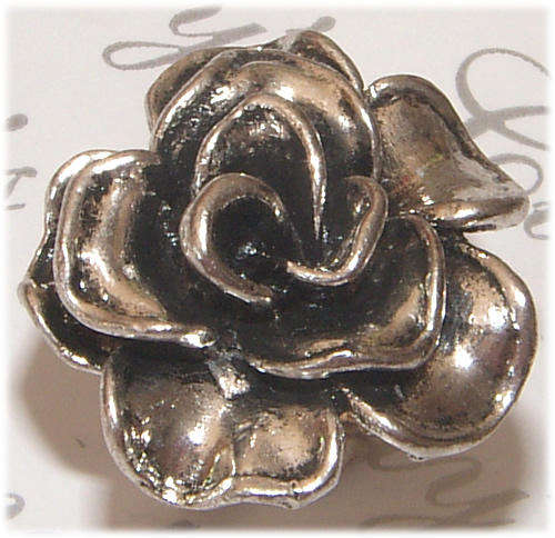 SILVER ROSE BLING  RING - NEW!