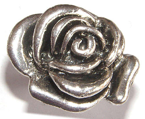 SILVER ROSE BLING  RING - SMALLER ROSE TO SUIT ANY HAND!