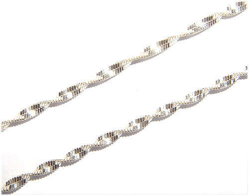 ***ENHANCE YOUR NECKLINE!*** 2.7mm Thick Solid Sterling Silver ITALIAN TWISTED SNAKE Chain!
