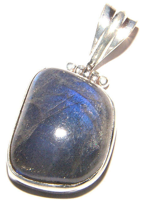 STUNNING GENUINE LAPIS LAZULI  STERLING SILVER PENDANT!!