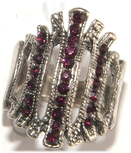 BEAUTIFUL RHINESTONE ENCRUSTED DRESS RING - ***NEW***!