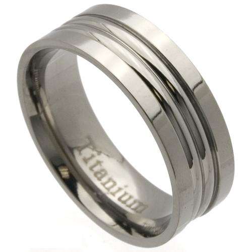 ***ELEGANT!!*** SOLID TITANIUM MEN'S BAND RING NEW - BIG SIZE!!